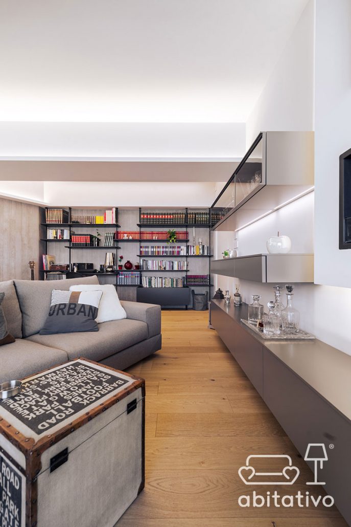 progetto interior design soggiorno pavia davio mobili